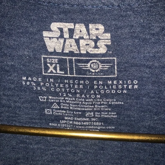 Soft Blue Star Wars graphic T-shirt pre owned - Picture 2 of 4